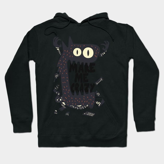 Crazy cat Hoodie by D3monic